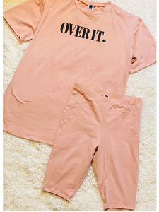 So Over It Short Set- Mauve/Pink